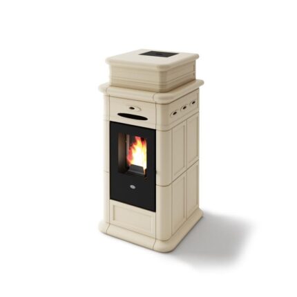 Salamandra ventilada com pellets cerâmicos - EVACALOR Erminy 9,5 kW