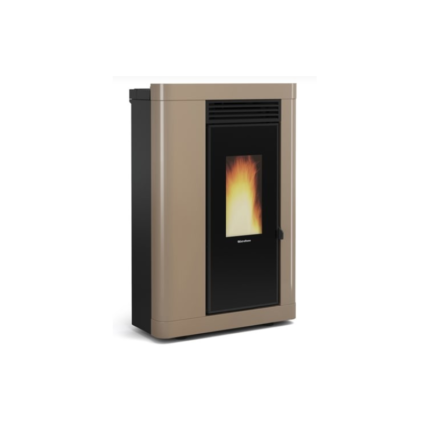 Salamandra a pellets extraplana e ventilada com ligação a conduta – EXTRAFLAME Annabella AD Evo 10 kW